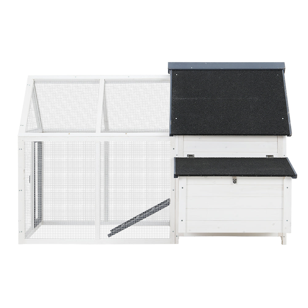 i.Pet Extra Large Hutch 166cm x 120cm x 112cm White Grey