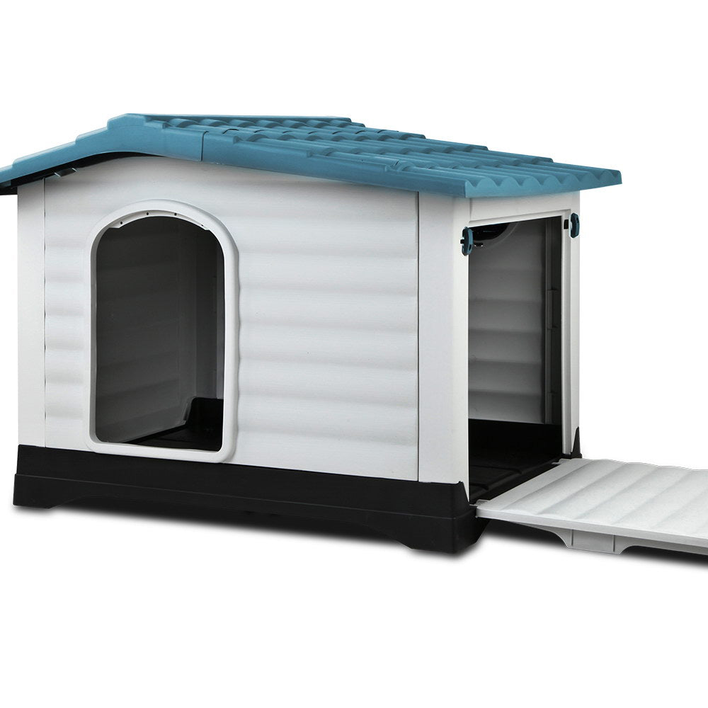 i.Pet Dog Kennel Plastic Extra Large White Blue