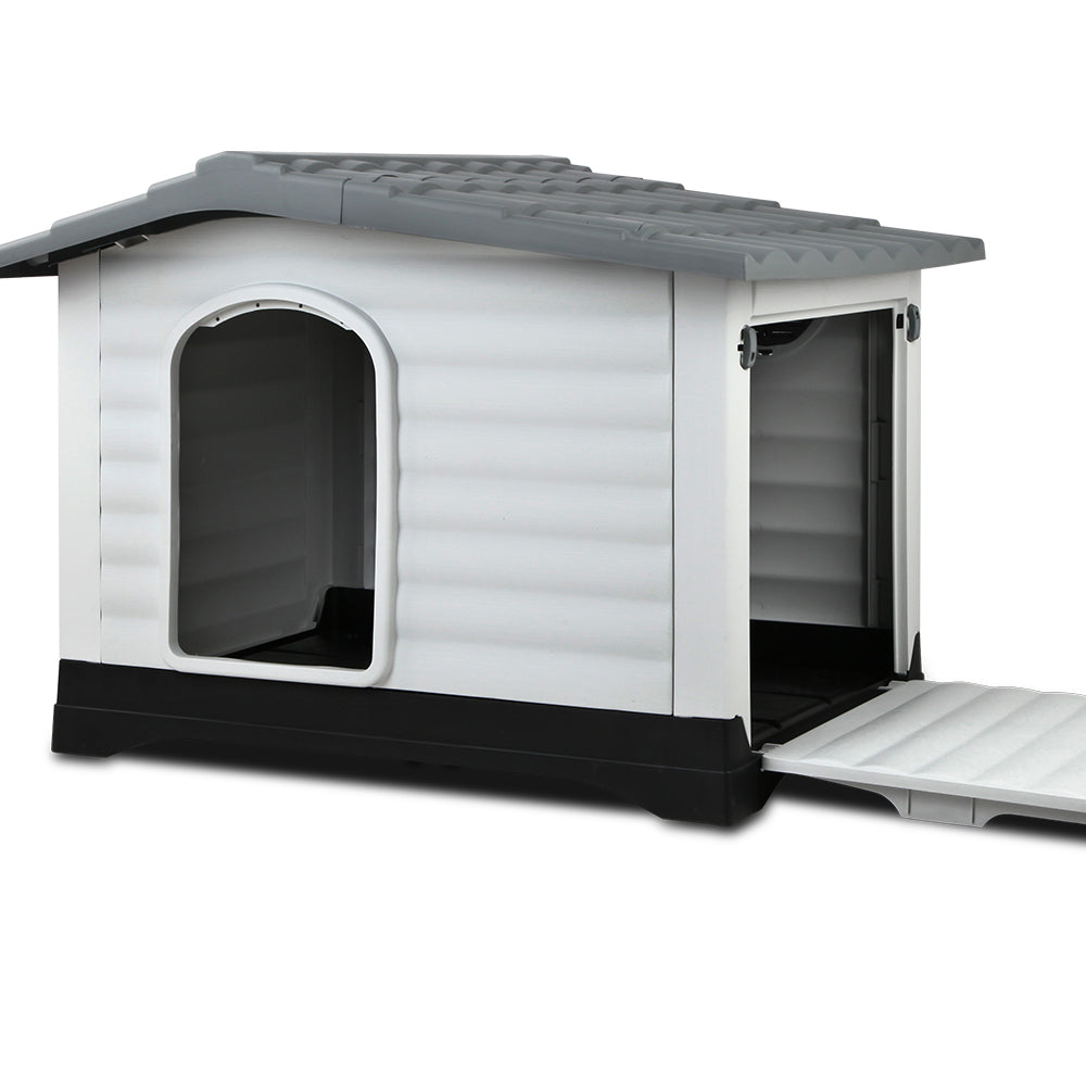 i.Pet Dog Kennel Grey 90CM x 82.5CM x 80CM