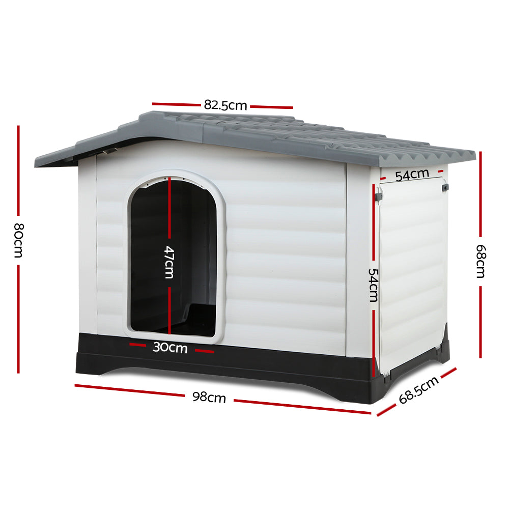 i.Pet Dog Kennel Grey 90CM x 82.5CM x 80CM