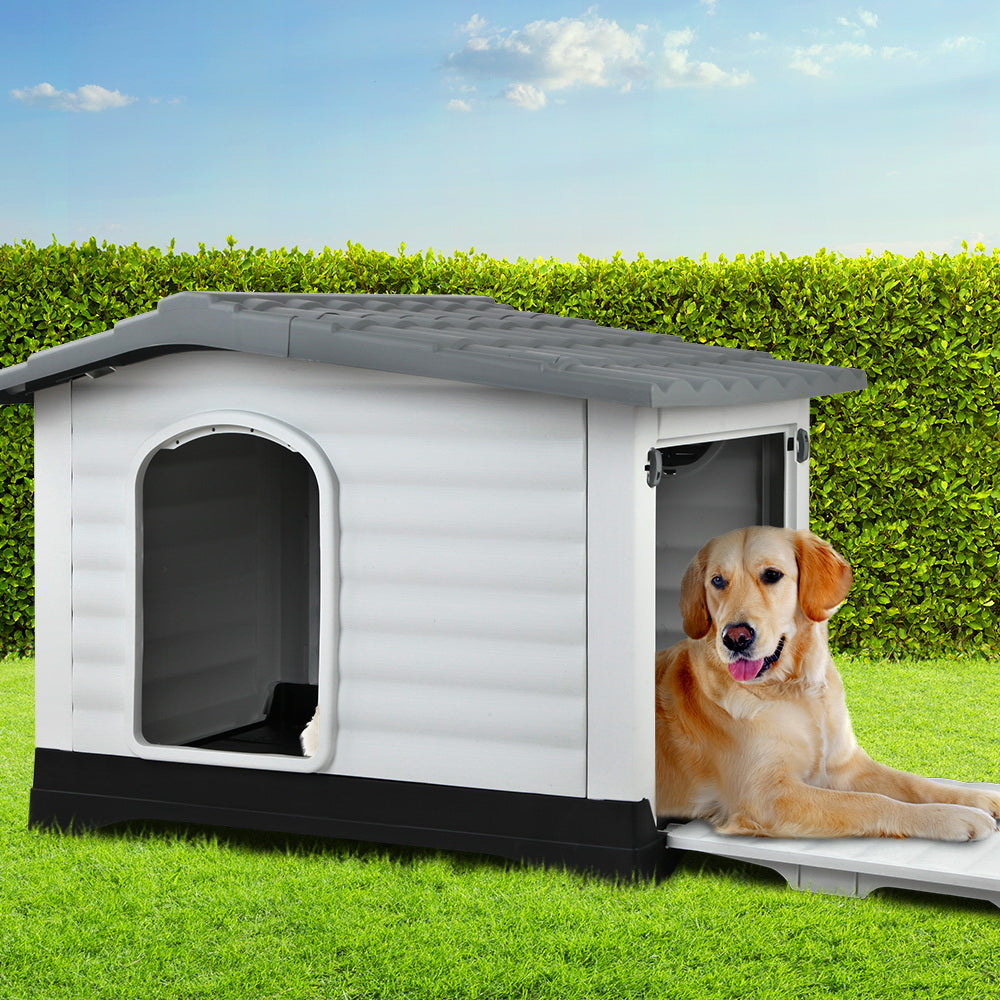 i.Pet Dog Kennel Grey 90CM x 82.5CM x 80CM