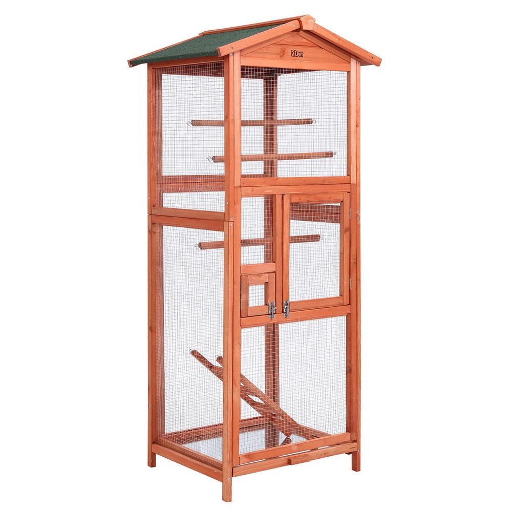 i.Pet Wooden Bird Cage Large