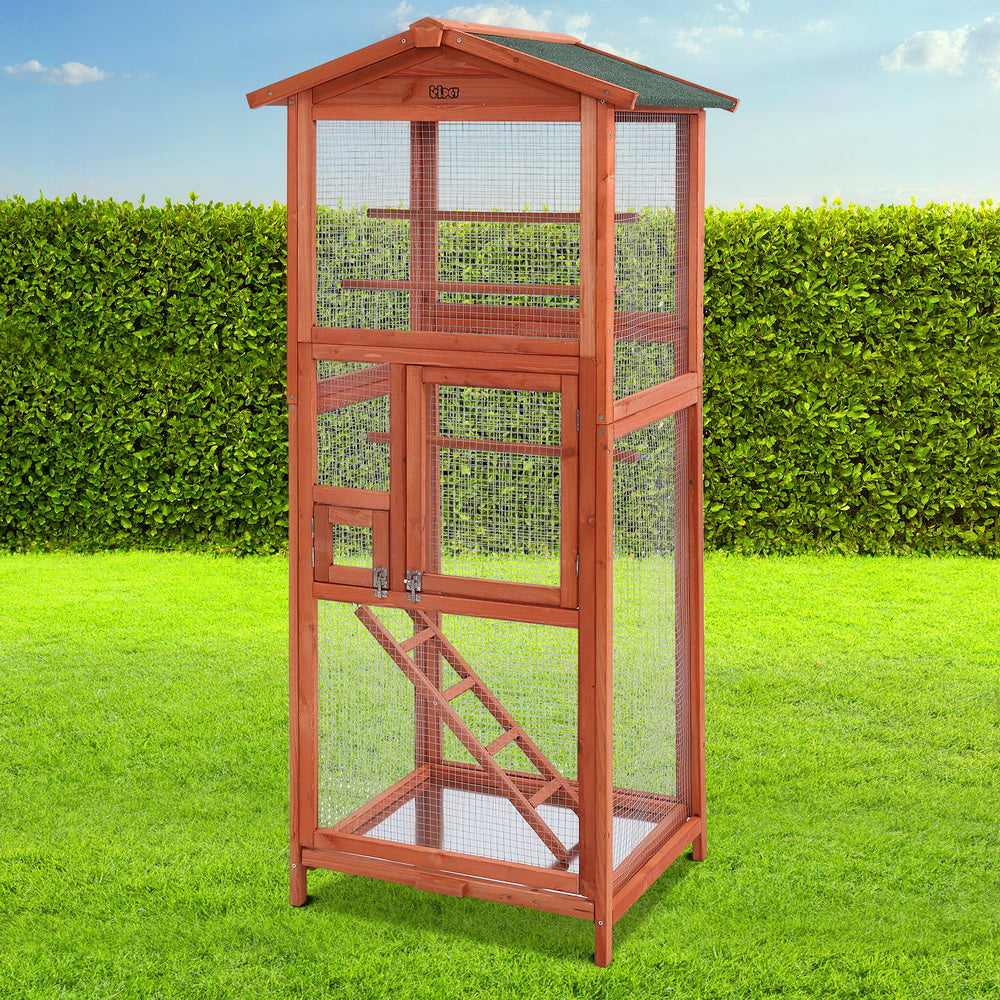 i.Pet Wooden Bird Cage Large