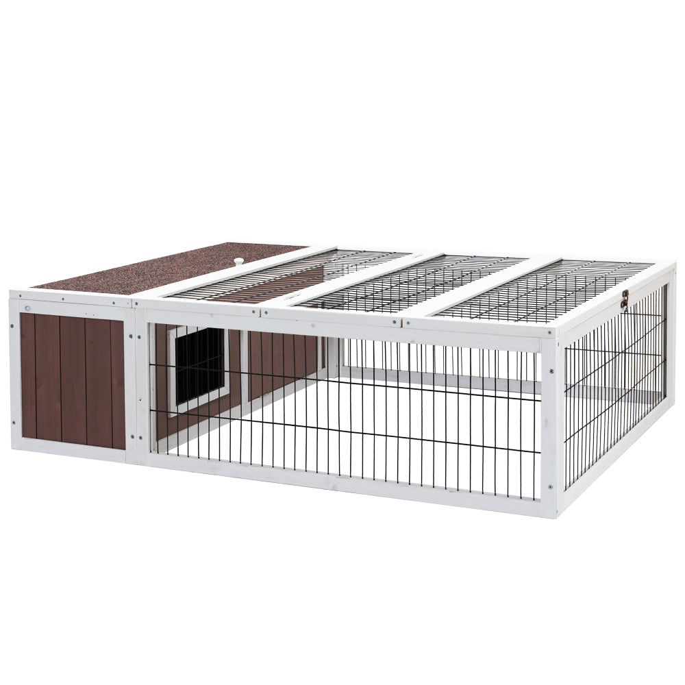 i.Pet Wooden Rabbit Cage Pet Hutch Large