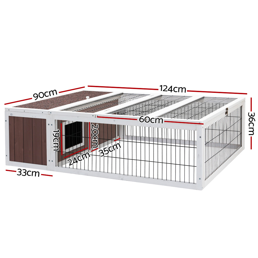 i.Pet Wooden Rabbit Cage Pet Hutch Large