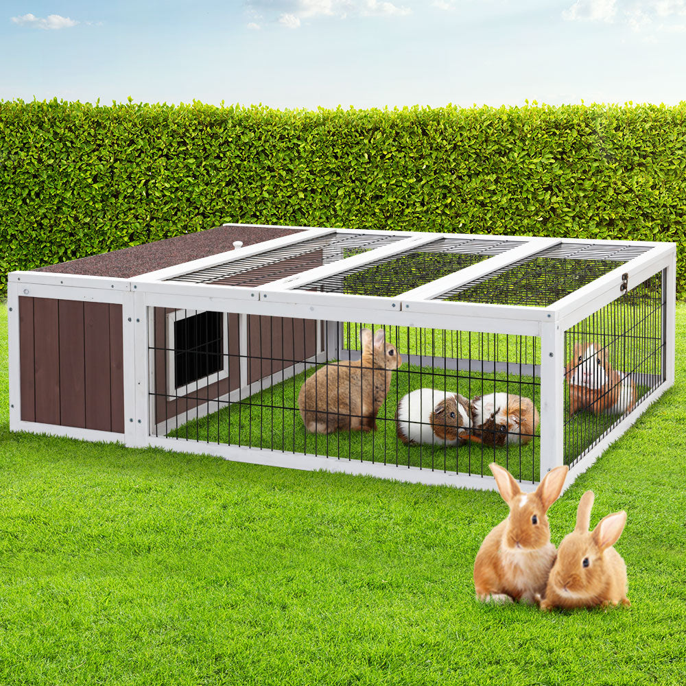 i.Pet Wooden Rabbit Cage Pet Hutch Large