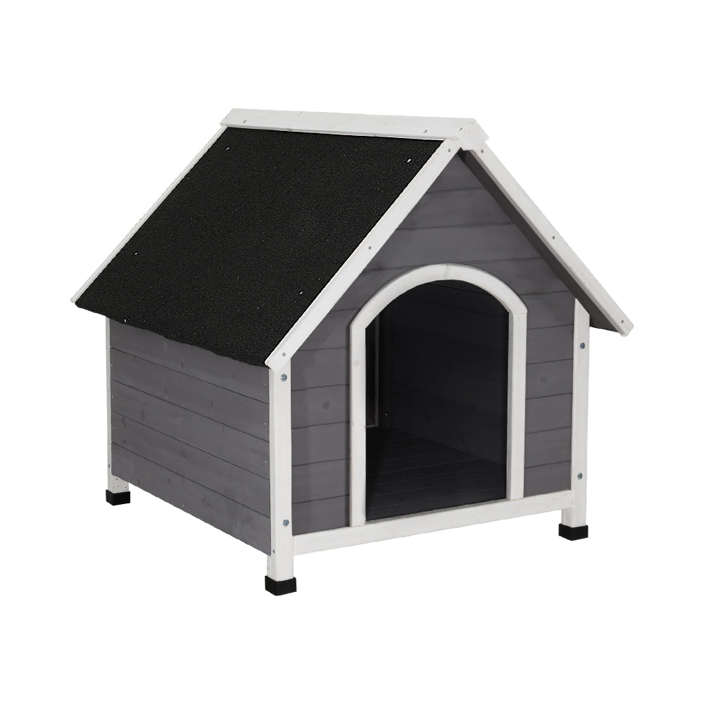 i.Pet Weatherproof Dog Kennel House Grey White