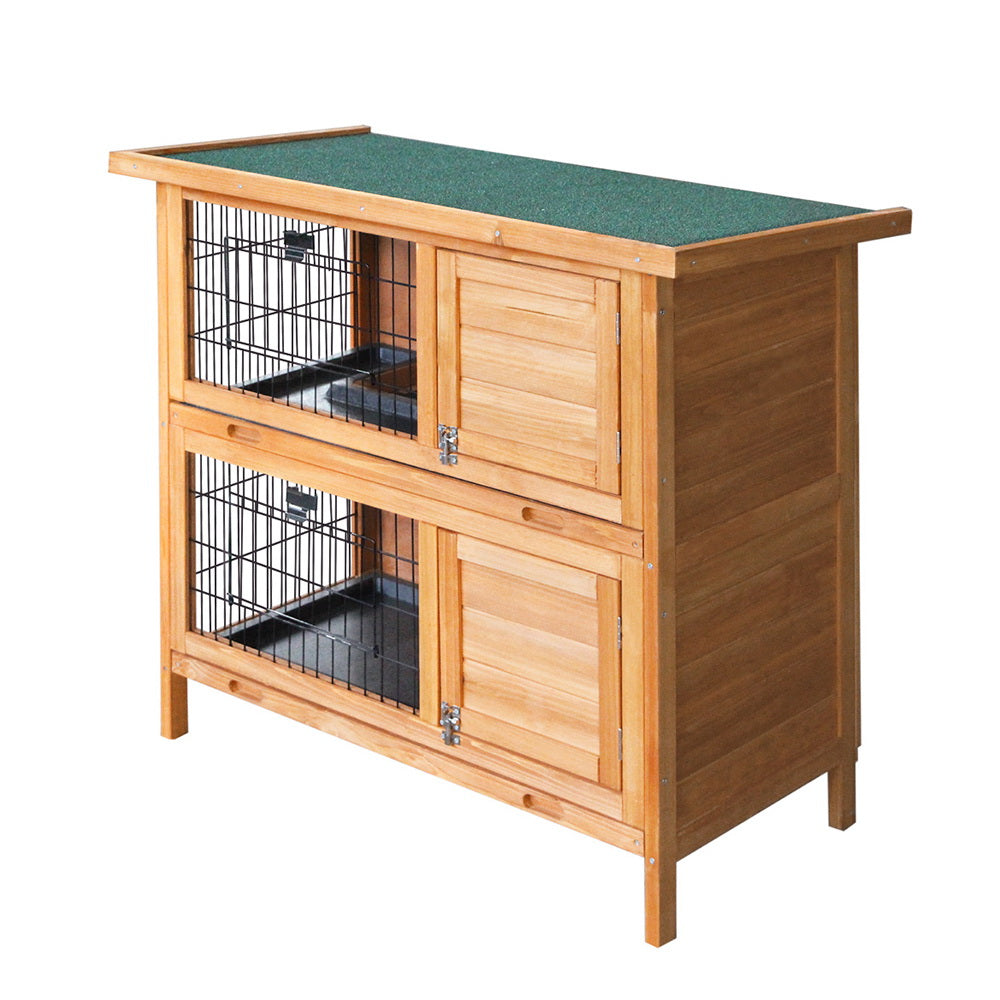 i.Pet Rabbit Hutch Grey 92CM x 45CM x 82CM