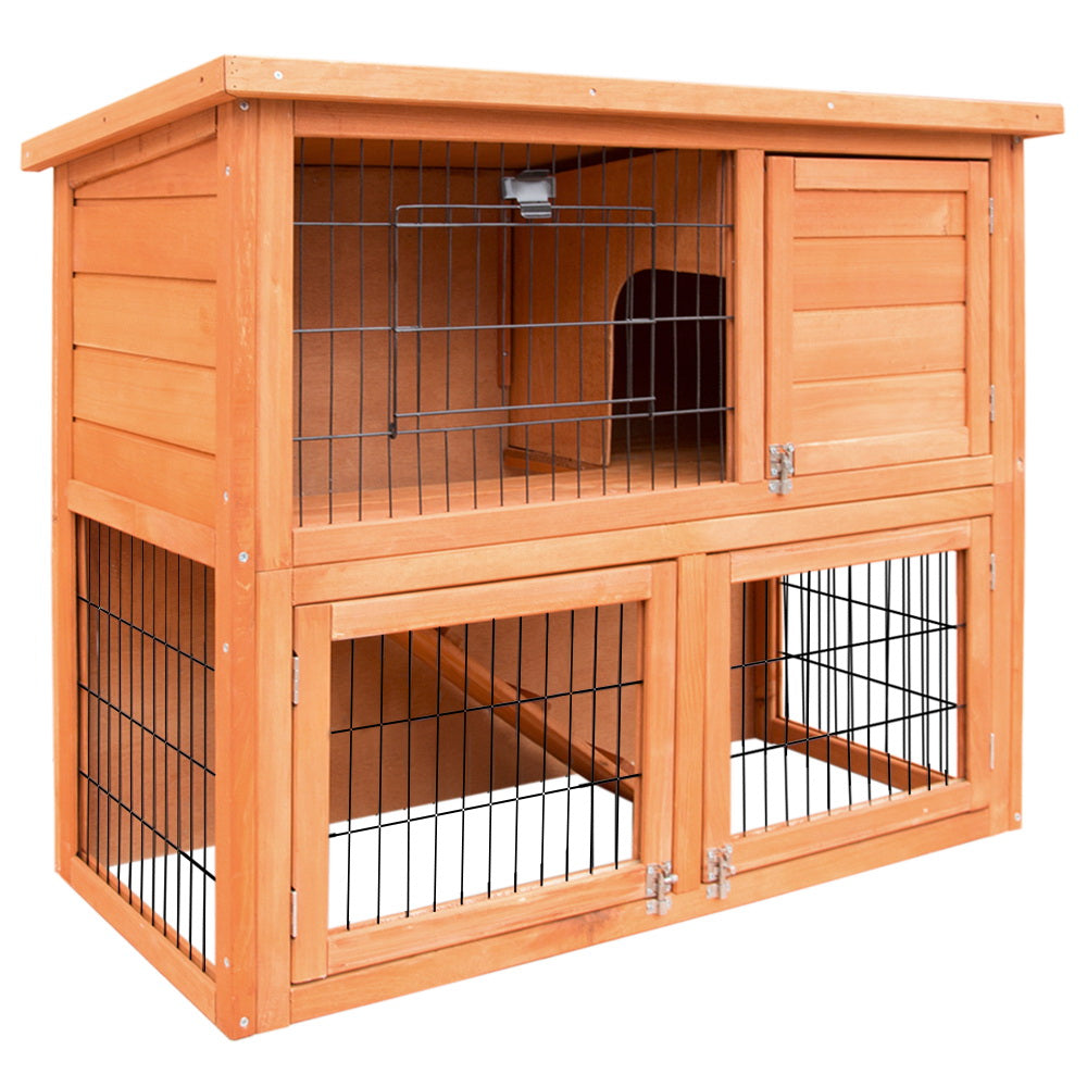 i.Pet Waterproof Rabbit Hutch 93CM x 40CM x 76CM