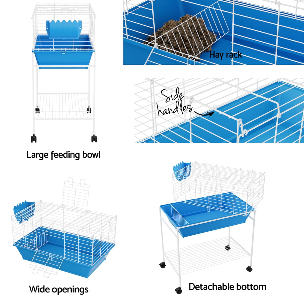 i.Pet Pet Cage Hutch Blue