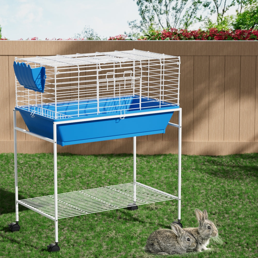 i.Pet Pet Cage Hutch Blue