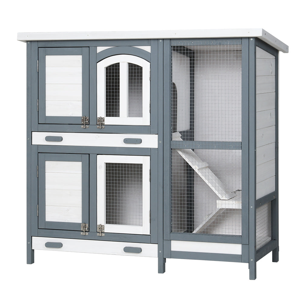 i.Pet Shelter Outdoor Hutch 98cmx45xm92xm Grey White