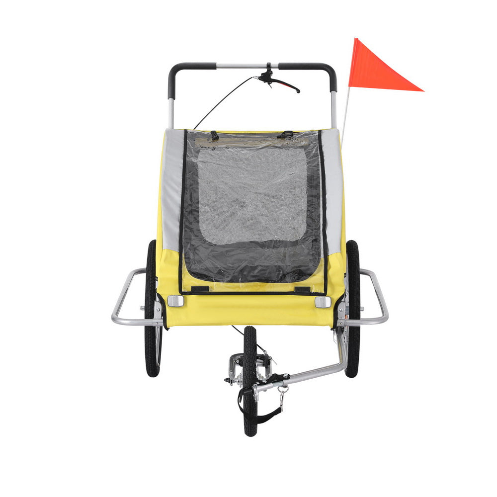 i.Pet Pet Bike Stroller Foldable Grey Yellow