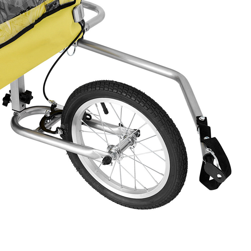 i.Pet Pet Bike Stroller Foldable Grey Yellow