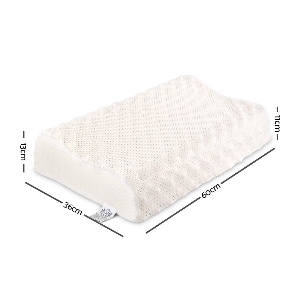 Giselle Bedding 2x Latex Contour Pillow with Egg Crate