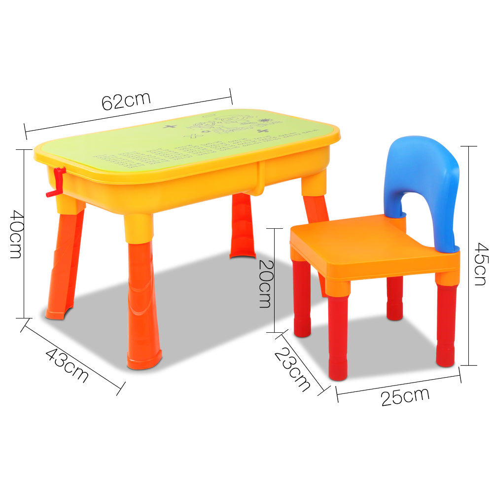 Keezi Kids Outdoor Table &amp; Chair Sandpit Toy Set