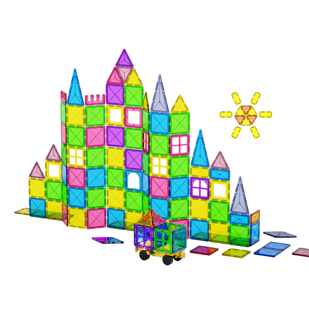Keezi 100pcs Magnetic Tiles Blocks Building Educational Toys