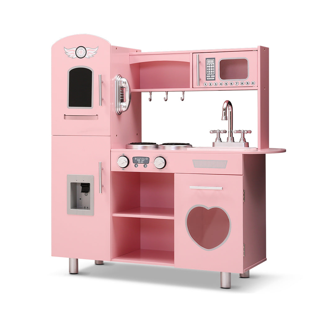 Keezi Kids Kitchen Water Dispenser Pretend Play Set Pink