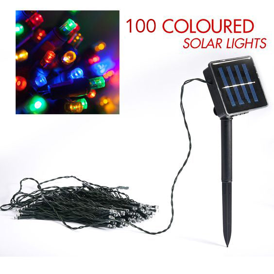 Lenoxx 100 Multi Colour Solar LED string lights