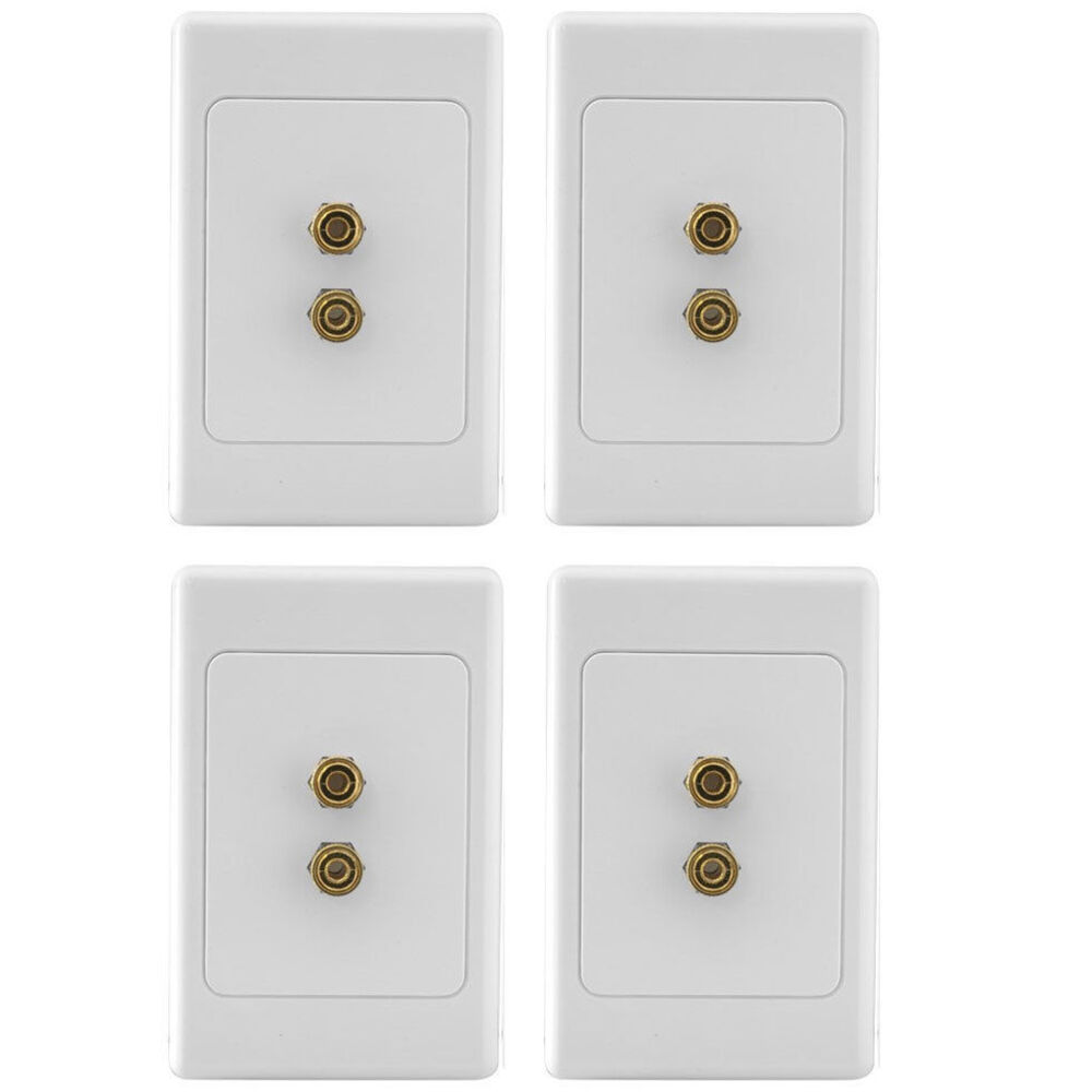 1 way 2 Terminal Speaker Wall Plate