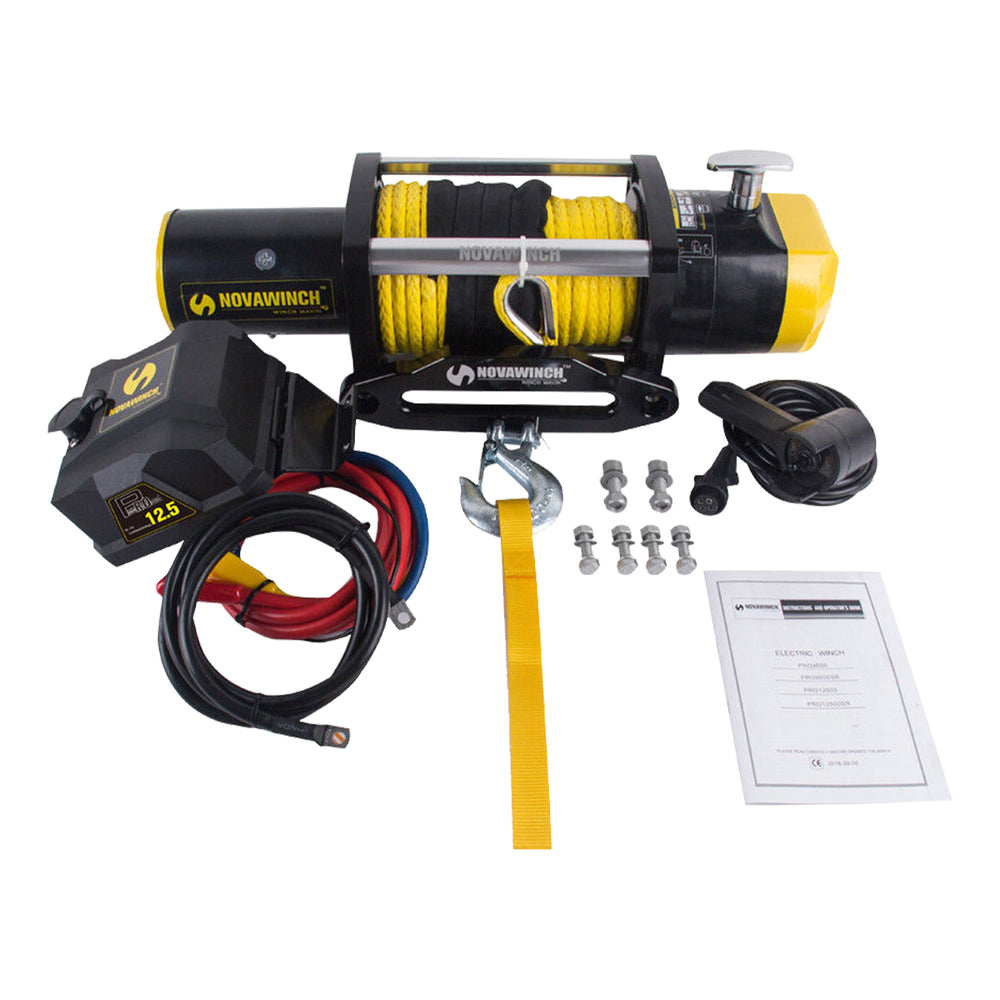 Novawinch Heavy duty 12500LBS 12V Electric Winch Synthetic Rope