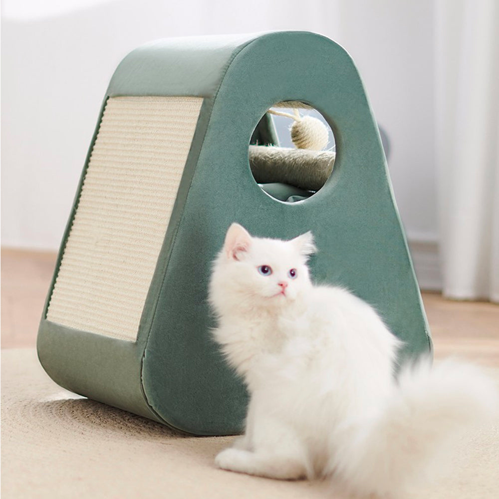 Petsbelle Solid Wood Cat Tree Green 35x62cm