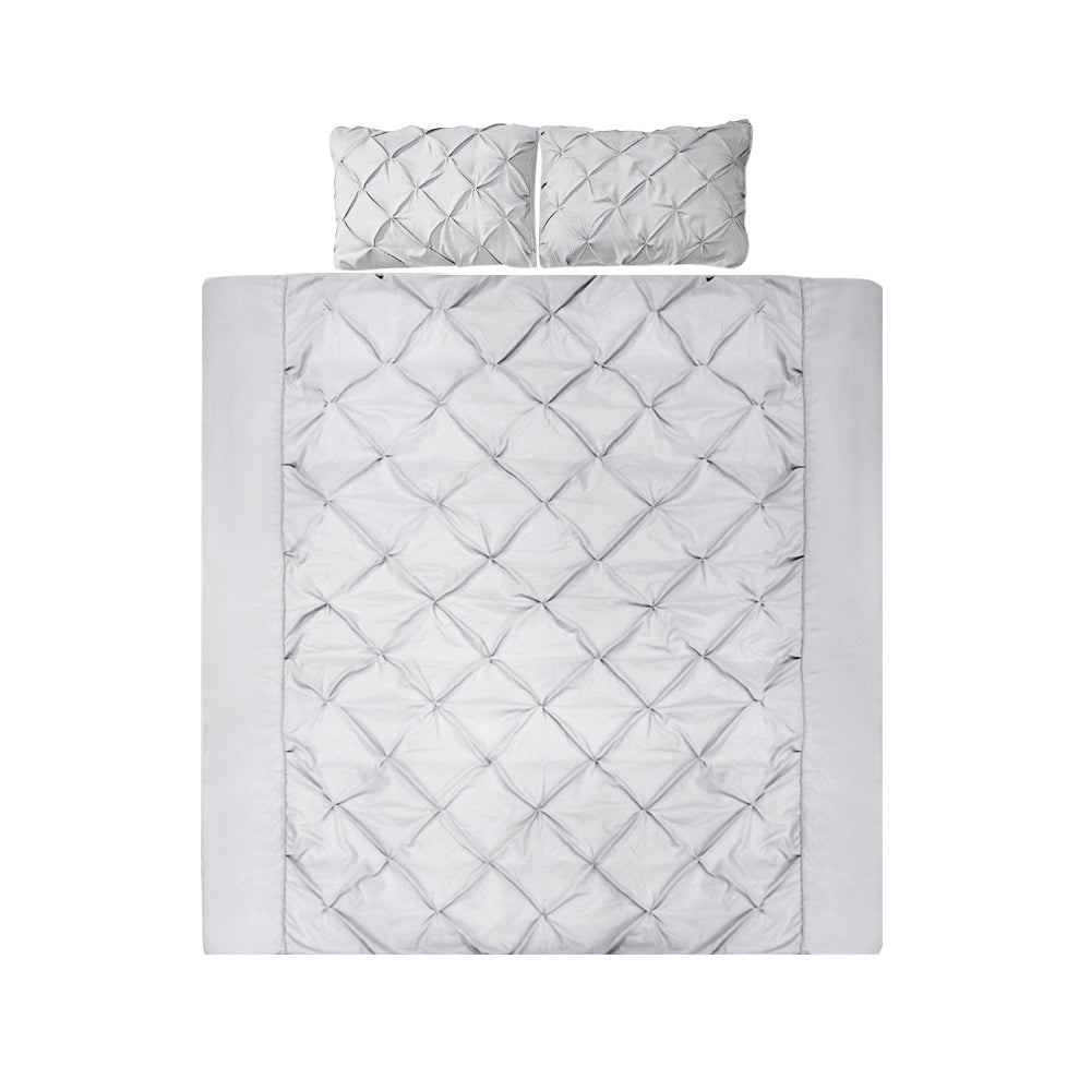 Giselle Quilt Cover Diamond Pinch Pleat - King