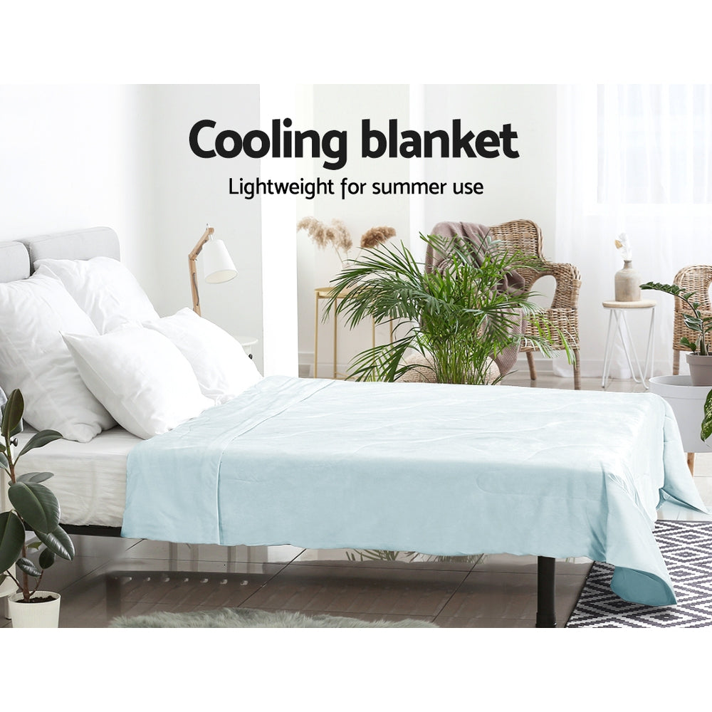 Giselle Bedding Cooling Comforter Summer Quilt Double Blue