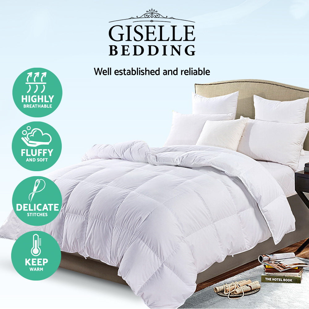Giselle Goose Down Feather Quilt 700GSM Double