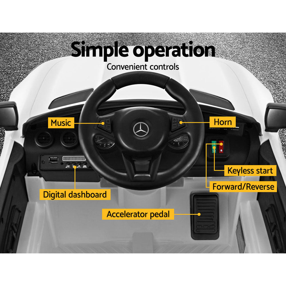 Mercedes-Benz Ride On Car Kids Electric White