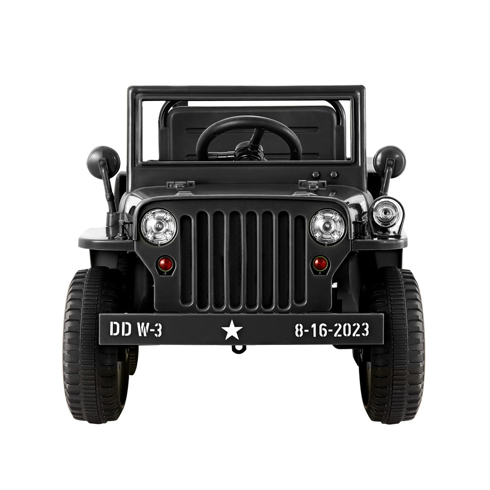 Rigo Ride On Car Jeep Electric Military 12V Black