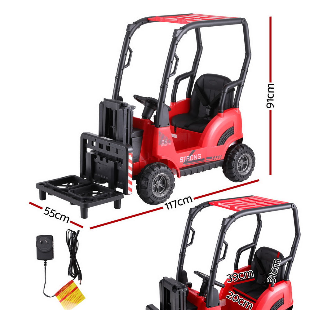 Rigo Kids Electric Ride On Car Forklift Loader 12V - Red