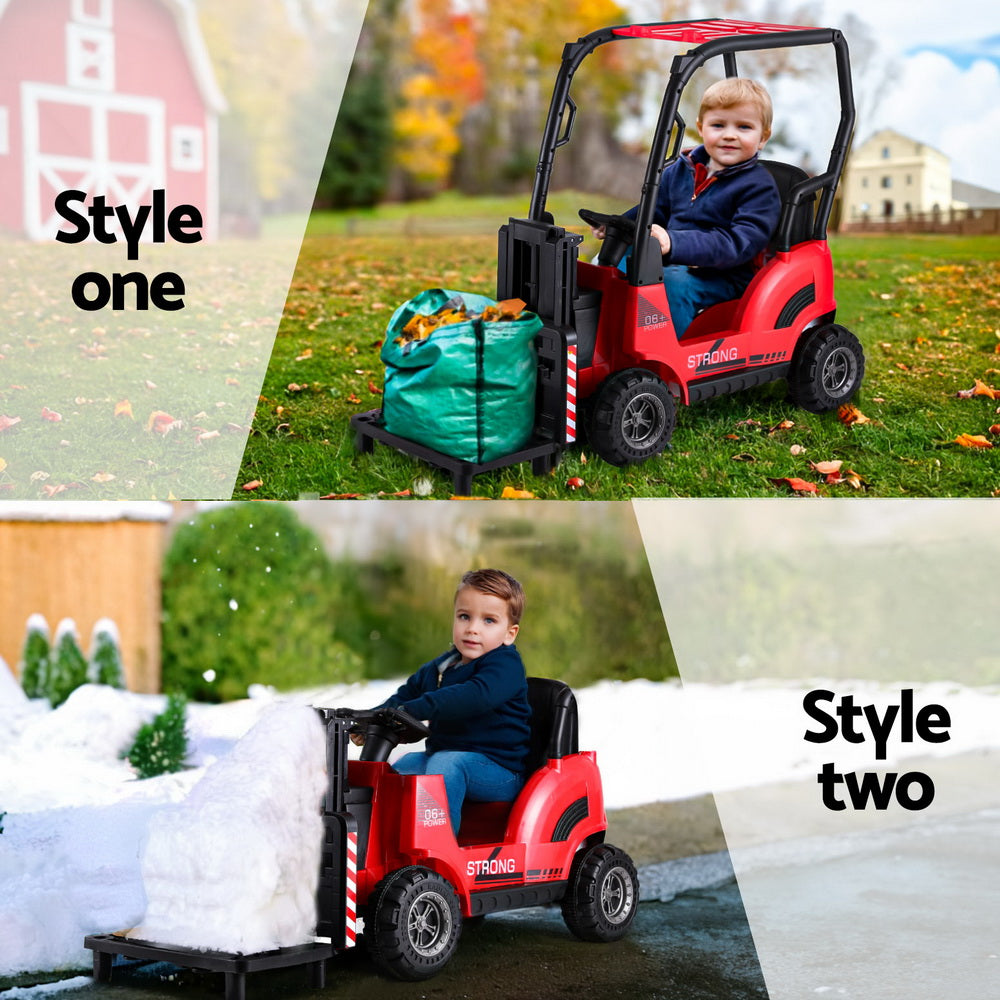 Rigo Kids Electric Ride On Car Forklift Loader 12V - Red