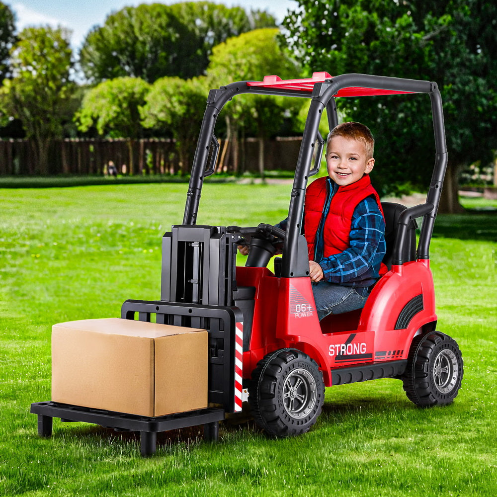 Rigo Kids Electric Ride On Car Forklift Loader 12V - Red