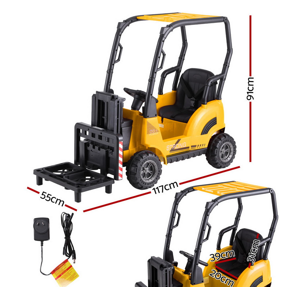 Rigo Kids Electric Ride On Car Forklift Loader 12V - Yellow