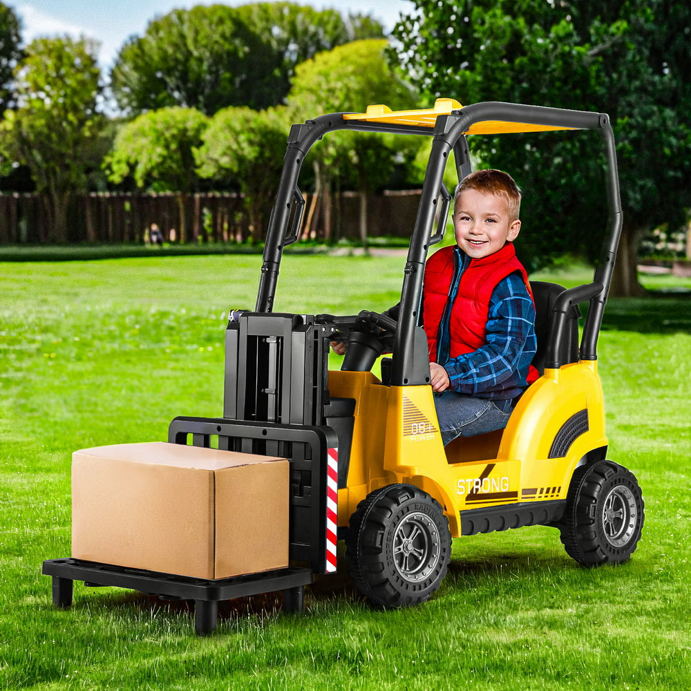 Rigo Kids Electric Ride On Car Forklift Loader 12V - Yellow