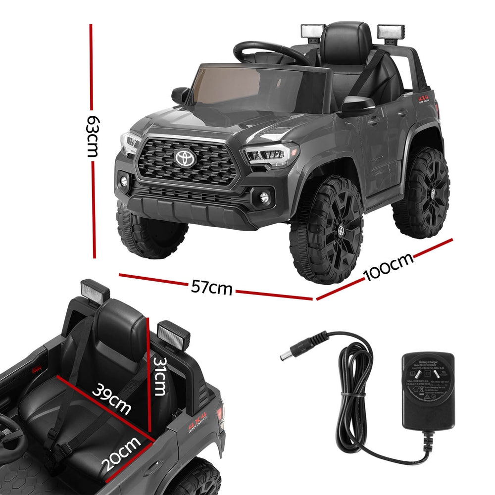 Rigo Kids Electric Ride On Car Toyota Tacoma 12V - Grey