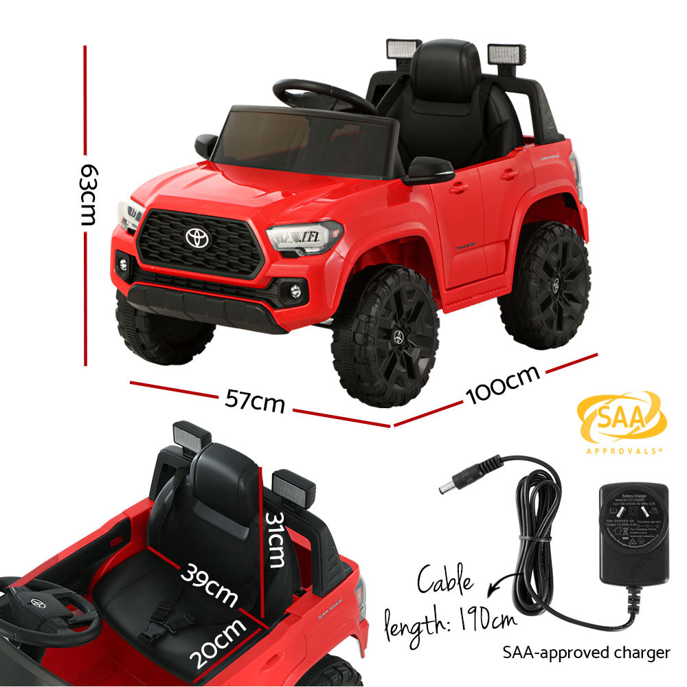 Toyota Ride On Car Kids Electric Jeep Red