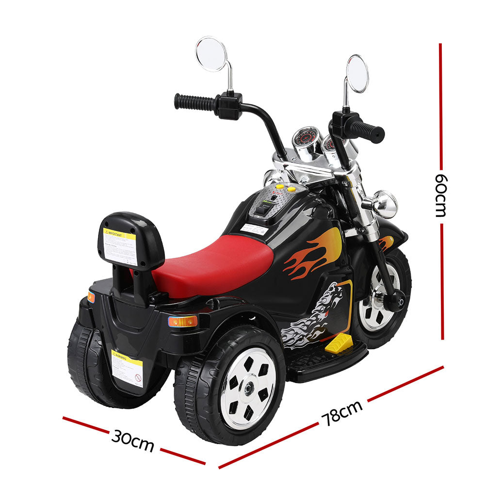 Rigo Kids Ride On Car Motorcycle 6V - Black