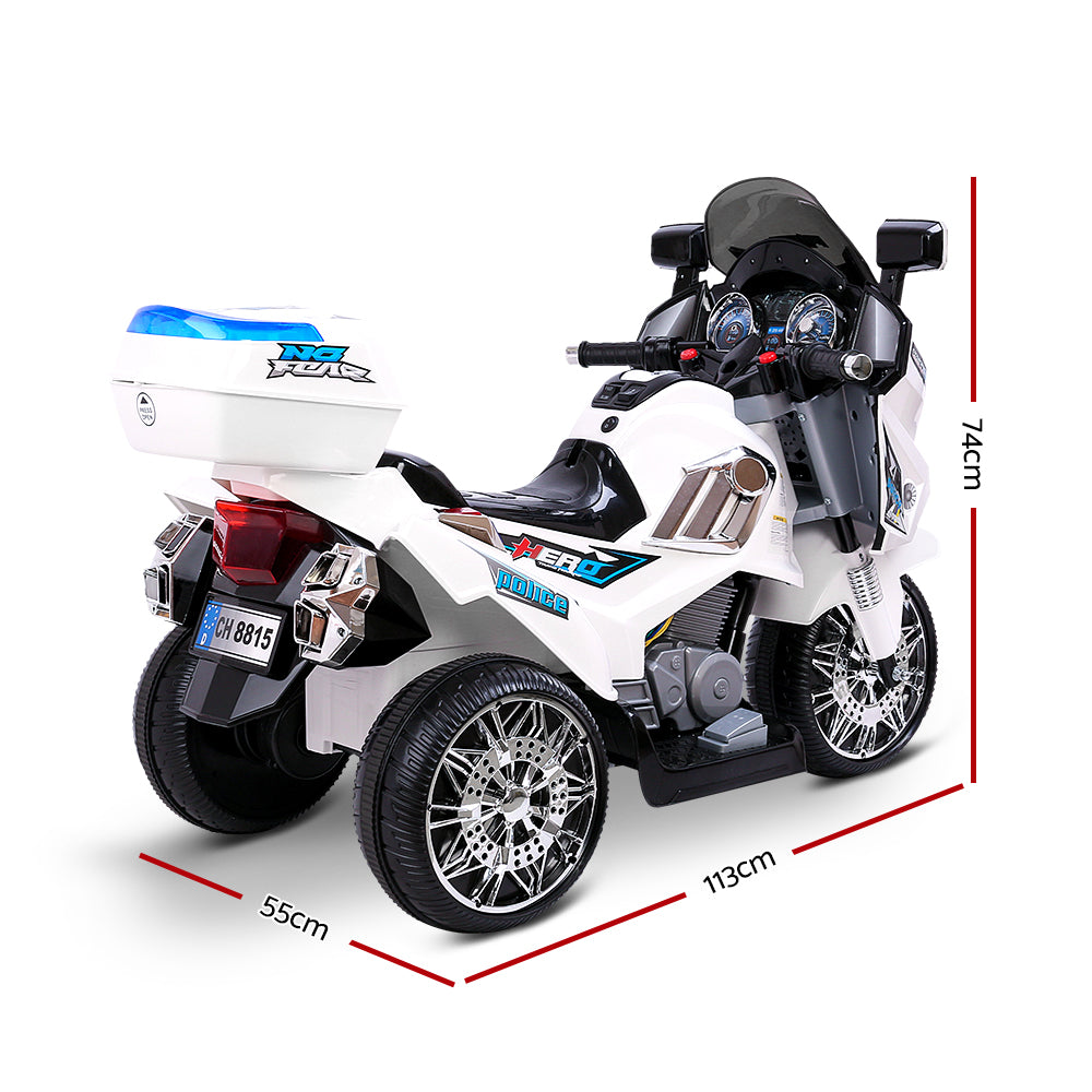 Rigo Electric Ride On Motorbike Police White