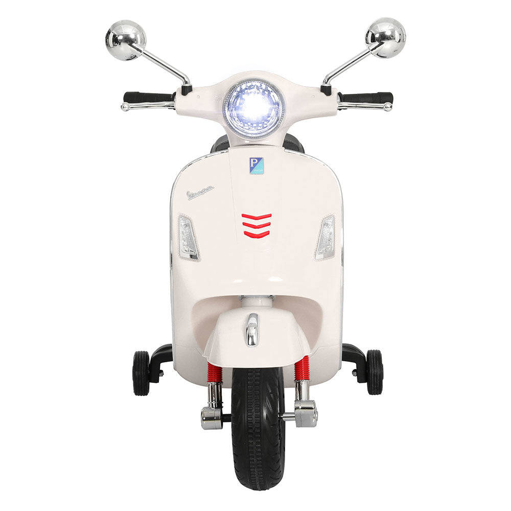 Rigo Ride On Motorbike VESPA Licensed Scooter Toys White