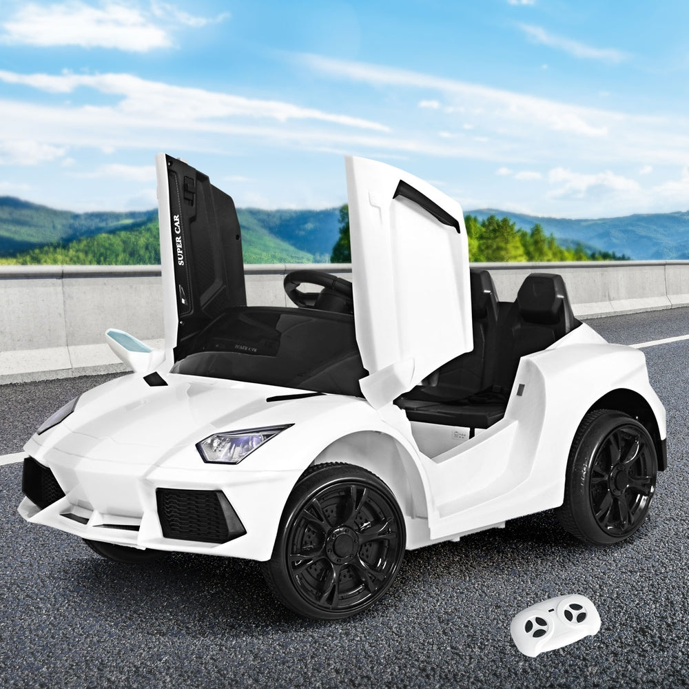 Rigo Kids Ride On Car Remote Control MP3 12V White