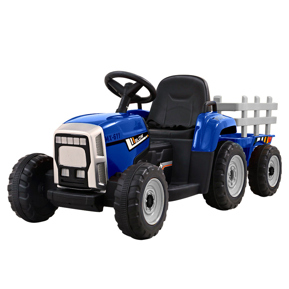 Rigo Electric Ride On Tractor 12V Battery Blue