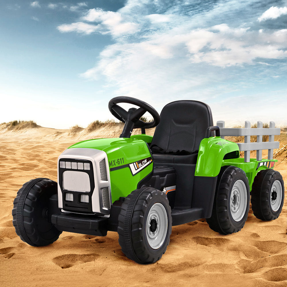 Rigo Electric Ride On Tractor 12V Battery Green