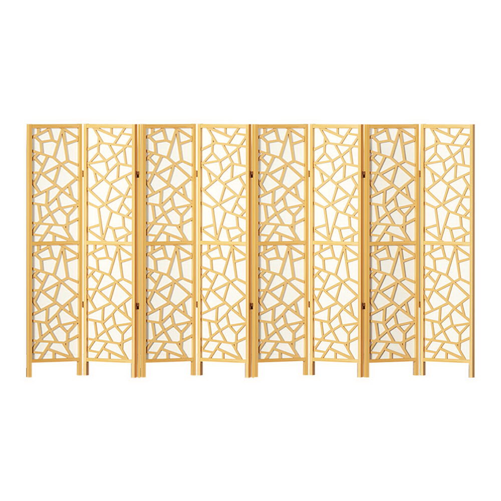 Artiss 8 Panel Clover Room Divider Natural