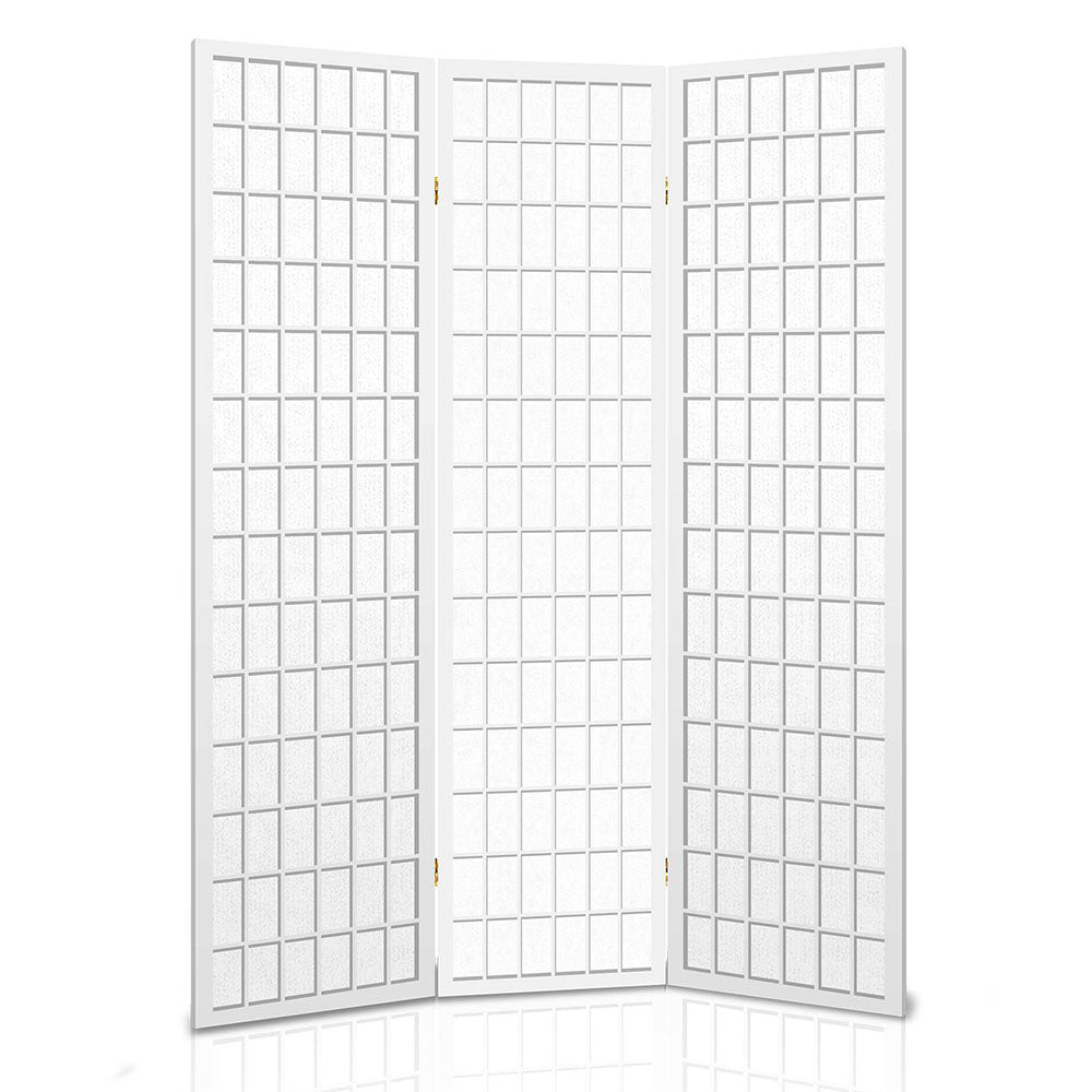 Artiss Timber 3 Panel Room Divider White