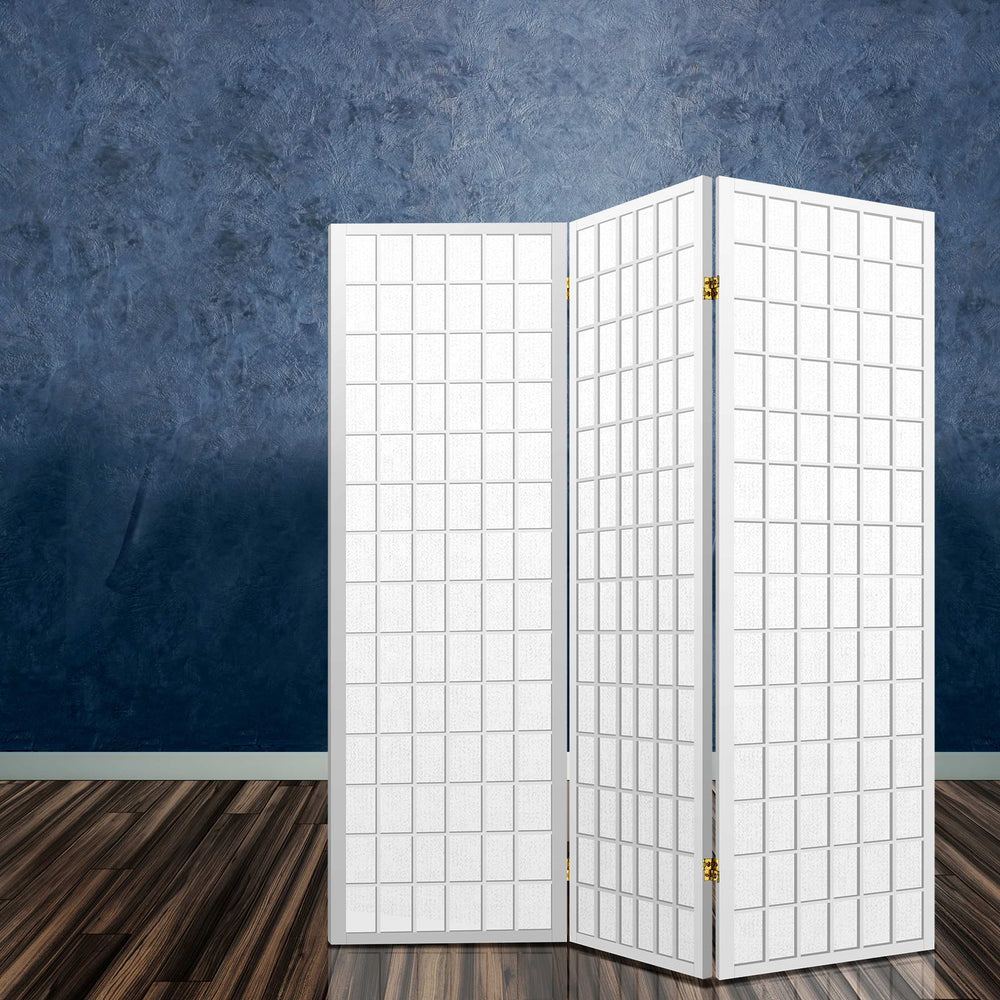 Artiss Timber 3 Panel Room Divider White