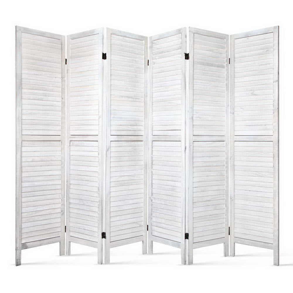 Artiss Wooden 6 Panel Room Divider White