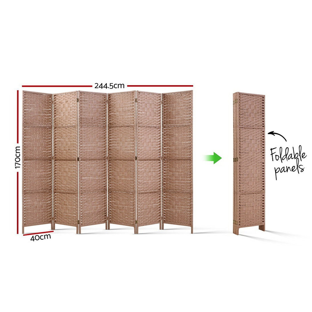 Artiss 6 Panel Room Divider Natural