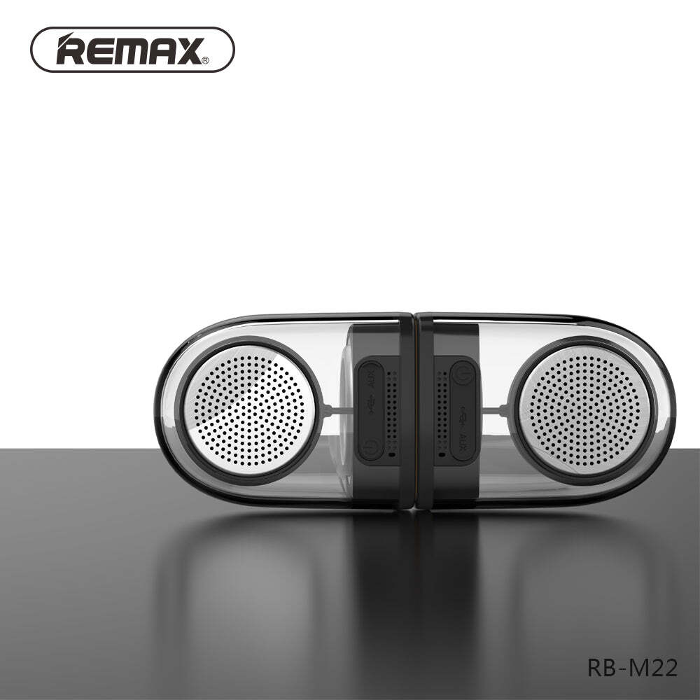 Portable Dual Wireless Magnetic Bluetooth Music Speakers - Transparent Remax